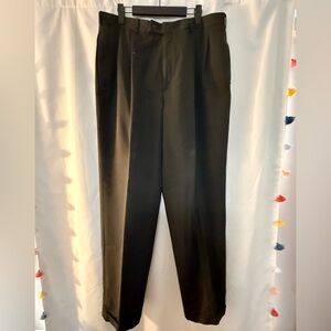 Savane Men's Classic Black Dress Trousers